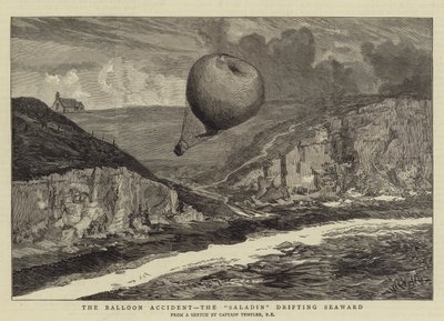 Balon Kazası, Selahaddin Denize Doğru Sürükleniyor by William Lionel Wyllie